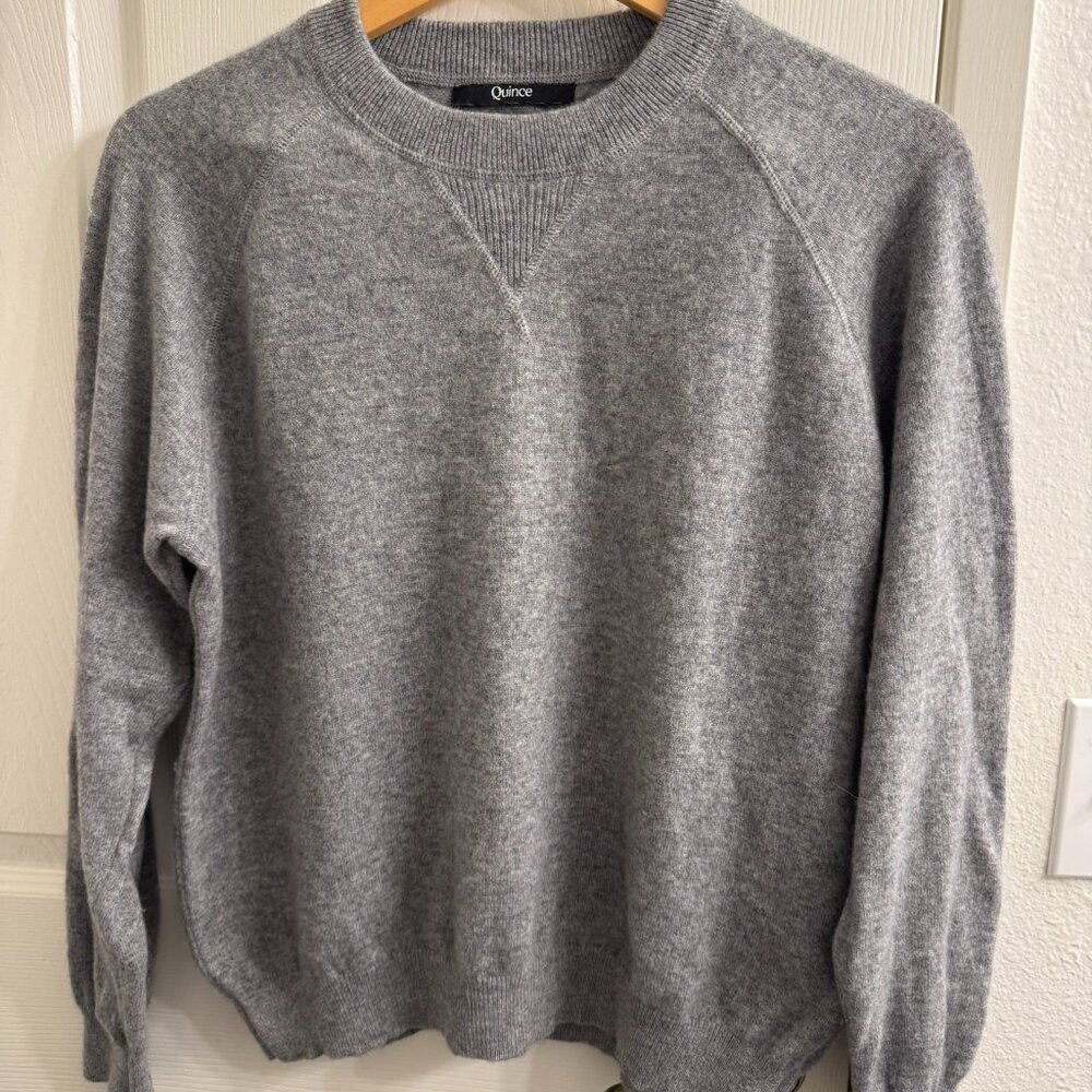 EUC Quince Mongolian Cashmere Shrunken Sweatshirt